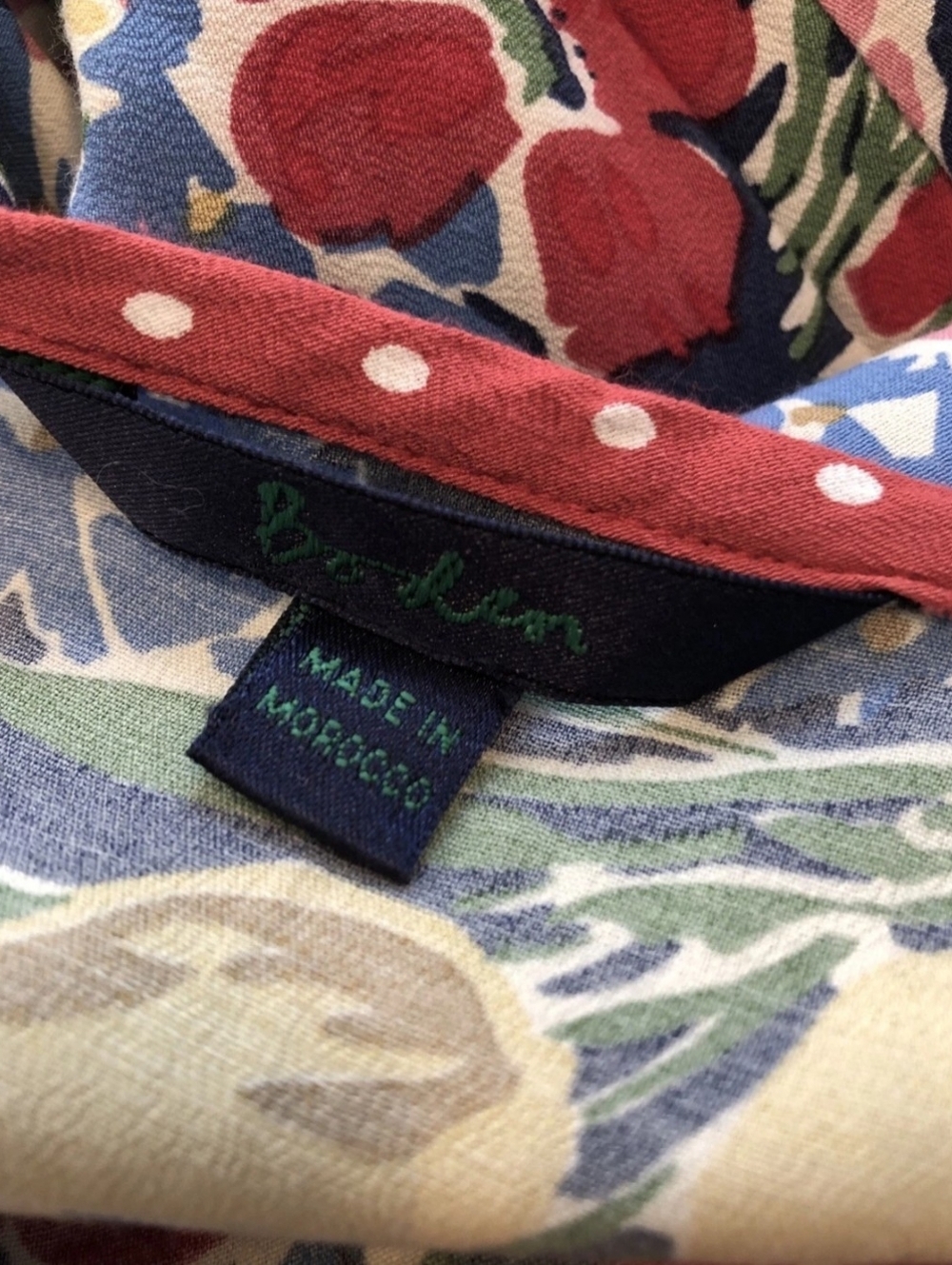 Boden Vintage Tea Dress M 1940's Style Polka Dots Floral - Picture 7 of 10